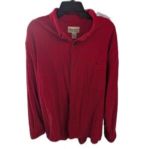 Eddie Bauer Red Corduroy Men's XXL Long Sleeved Shirt
